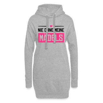 nie ohne meine mädels - Hoodie-Kleid - Grau meliert - Vorne