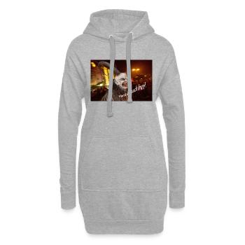 Warst du auch brav? - Hoodie-Kleid - Grau meliert - Vorne