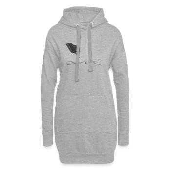 Zeichnen Liebe - Hoodie-Kleid - Grau meliert - Vorne