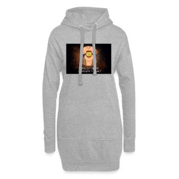 Reden ist Silber, Schweigen ist Gold Sprichwörter - Hoodie-Kleid - Grau meliert - Vorne