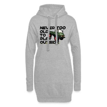 Jamais trop vieux pour jouer dehors - Unimog - Oldtimer - Sweat-shirt à capuche long Femme - gris chiné - Devant
