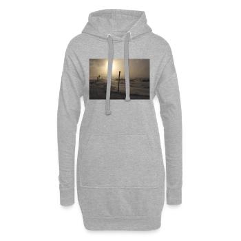 Alone in Iceland - Hoodie-Kleid - Grau meliert - Vorne