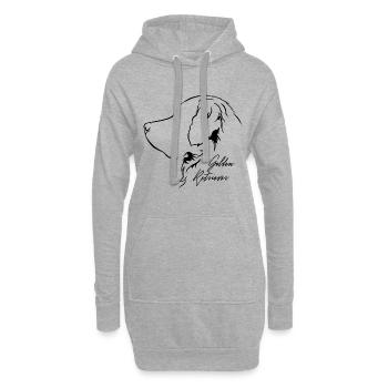 GOLDEN RETRIEVER Profil Chiens Wilsigns - Sweat-shirt à capuche long Femme - gris chiné - Devant
