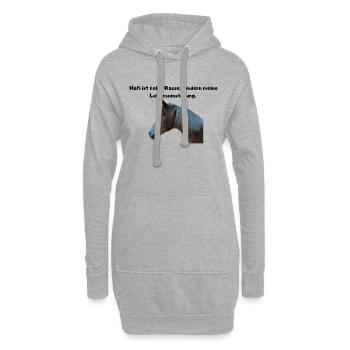 Haflinger Lebenseinstellung - Hoodie-Kleid - Grau meliert - Vorne