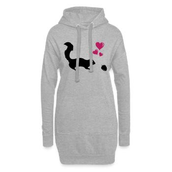 Eichhörnchen Love - Hoodie-Kleid - Grau meliert - Vorne