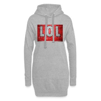 Lol Graffiti Mur de briques - Sweat-shirt à capuche long Femme - gris chiné - Devant