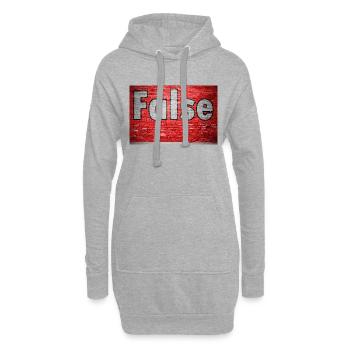 Faux graffiti de mur de briques - Sweat-shirt à capuche long Femme - gris chiné - Devant