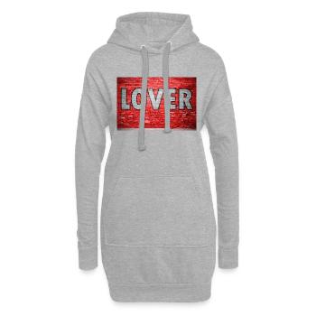 Amoureux Graffiti Mur de briques - Sweat-shirt à capuche long Femme - gris chiné - Devant