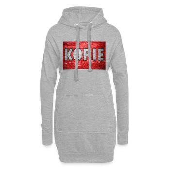 Kopie Ziegelsteinmauer Graffiti - Hoodie-Kleid - Grau meliert - Vorne