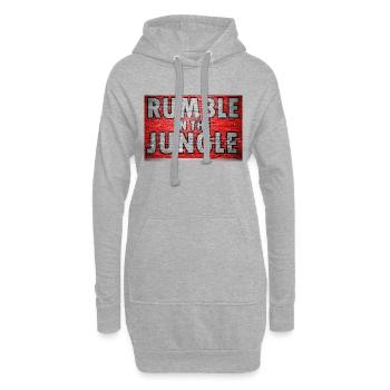 Rumble in the Jungle Ziegelsteinmauer Graffiti - Hoodie-Kleid - Grau meliert - Vorne