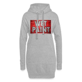 Graffiti mural de briques de peinture humide - Sweat-shirt à capuche long Femme - gris chiné - Devant