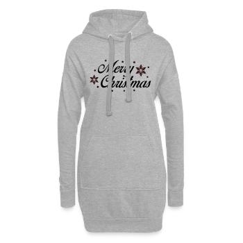 merry christmas - Hoodie-Kleid - Grau meliert - Vorne