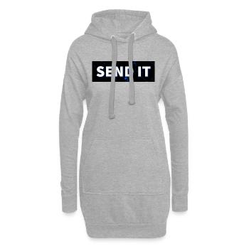 SEND IT Boxlogo - Hoodie-Kleid - Grau meliert - Vorne