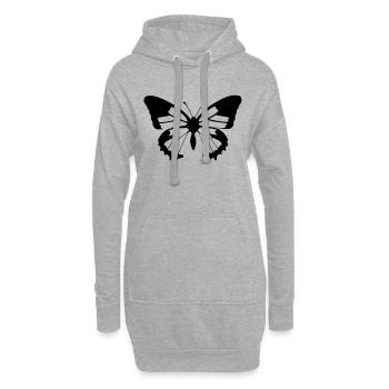 Papillon Nature Papillons Vecteur 10 - Sweat-shirt à capuche long Femme - gris chiné - Devant