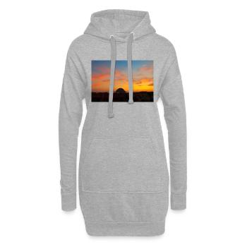 Captivating Sunsets: Beauty of Nature on Display - Hoodie Dress - heather grey - Front