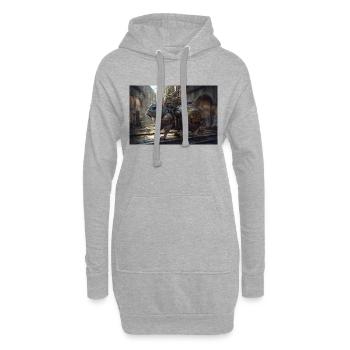Ratte City - Hoodie-Kleid - Grau meliert - Vorne