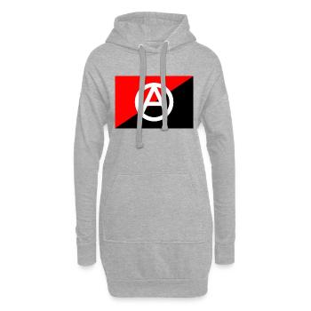 Anarchie - Sweat-shirt à capuche long Femme - gris chiné - Devant