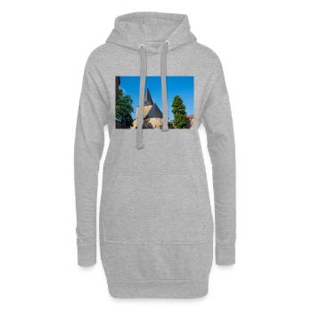 großes historisches Tor Goslar Niedersax - Hoodie-Kleid - Grau meliert - Vorne