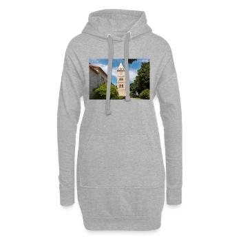 Église Saint-Georges Primošten Šibenik-Knin Croatie - Sweat-shirt à capuche long Femme - gris chiné - Devant