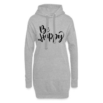 Sei glücklich - Hoodie-Kleid - Grau meliert - Vorne