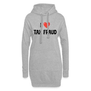 I LOVE TAX FRAUD - Hoodie Dress - heather grey - Front