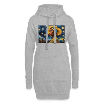 Impressions from Africa #10 - Hoodie-Kleid - Grau meliert - Vorne