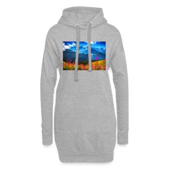 SOMMER ALPEN - Hoodie-Kleid - Grau meliert - Vorne