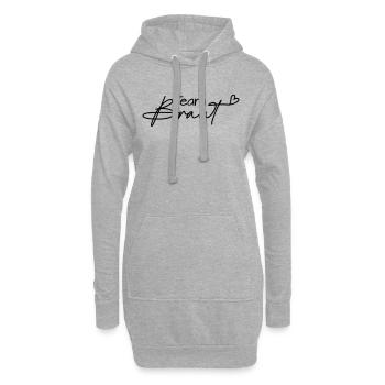 Mariée d’équipe - Sweat-shirt à capuche long Femme - gris chiné - Devant