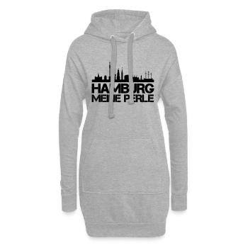 Ville de Hambourg - Sweat-shirt à capuche long Femme - gris chiné - Devant