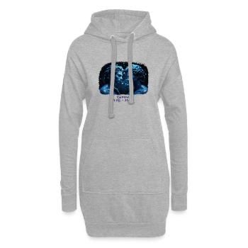 Signe du zodiaque Gémeaux M Date - Sweat-shirt à capuche long Femme - gris chiné - Devant