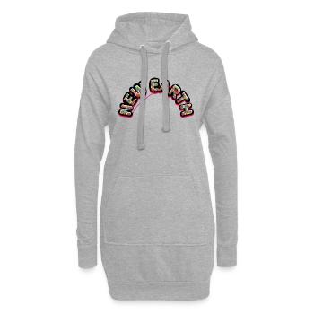 New Earth written in flowers, pointing to love - Hoodie-Kleid - Grau meliert - Vorne