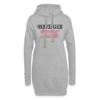 GENDRE édition limitée - Sweat-shirt à capuche long Femme - gris chiné - Devant