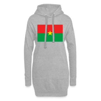 Burkina Faso - Sweat-shirt à capuche long Femme - gris chiné - Devant