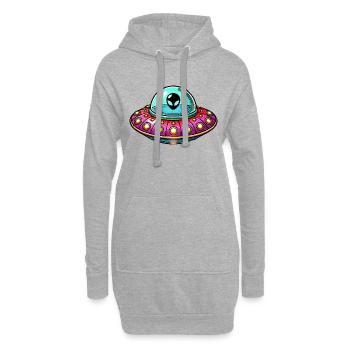 Bande dessinée OVNI - Sweat-shirt à capuche long Femme - gris chiné - Devant