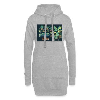 Plant lover - Hoodie-Kleid - Grau meliert - Vorne