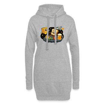 Collation dans l’espace - Sweat-shirt à capuche long Femme - gris chiné - Devant