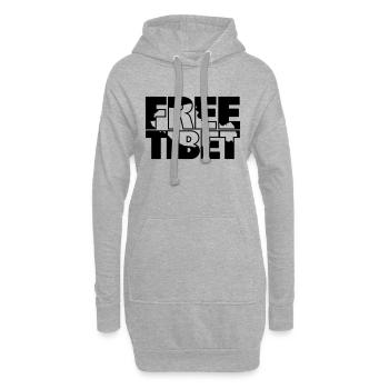 FREE TIBET BORDER - Hoodie-Kleid - Grau meliert - Vorne