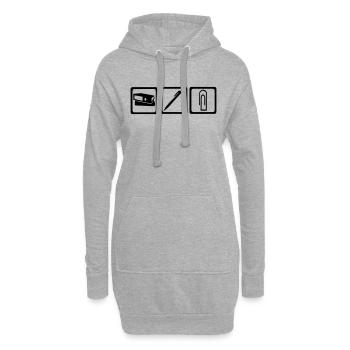 Büro - Hoodie-Kleid - Grau meliert - Vorne