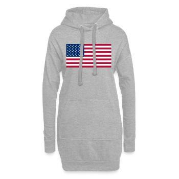 usa - Hoodie-Kleid - Grau meliert - Vorne