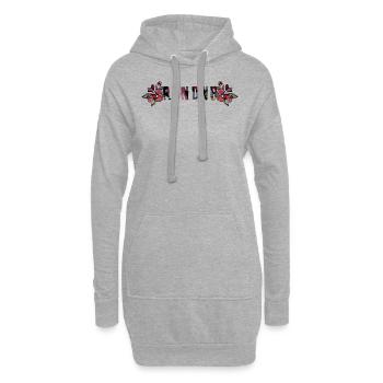 RUN DNB ROSES - Hoodie-Kleid - Grau meliert - Vorne