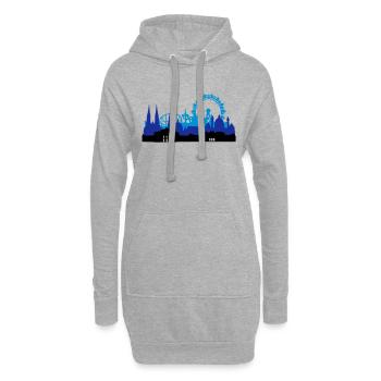 Wien Skyline - Hoodie-Kleid - Grau meliert - Vorne