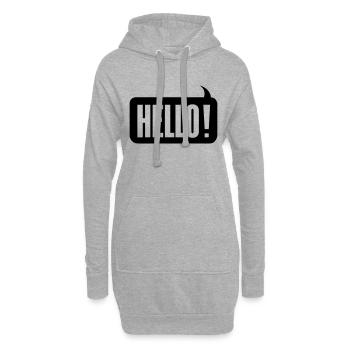 Hello! - Sweat-shirt à capuche long Femme - gris chiné - Devant