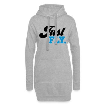 fliegen - Hoodie-Kleid - Grau meliert - Vorne