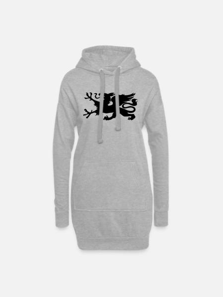 HRO Greif - Hoodie-Kleid - Grau meliert