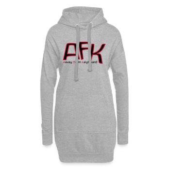 afk_pc_2c - Sweat-shirt à capuche long Femme - gris chiné - Devant