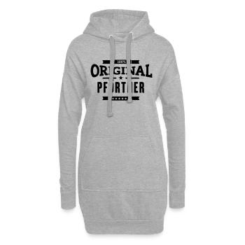 100% Pförtner - Hoodie-Kleid - Grau meliert - Vorne