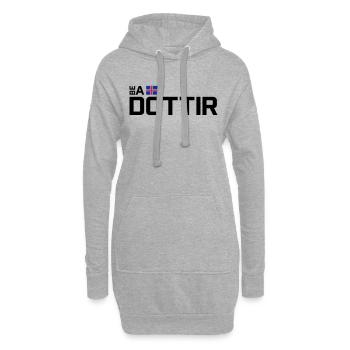 Be a Dottir - Horizontal - Hoodie-Kleid - Grau meliert - Vorne