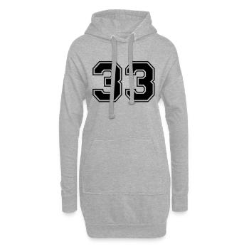 33 - Hoodie-Kleid - Grau meliert - Vorne