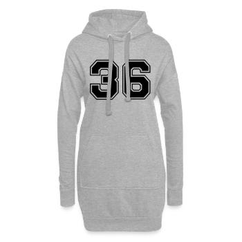 36 - Hoodie-Kleid - Grau meliert - Vorne