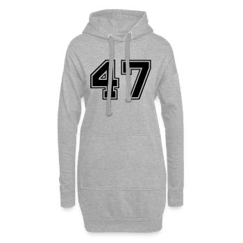 47 - Hoodie-Kleid - Grau meliert - Vorne